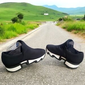 iRi WES I Sneaker Womens Black 38 Outline Low Top Neoprene Made In Italy Shoes